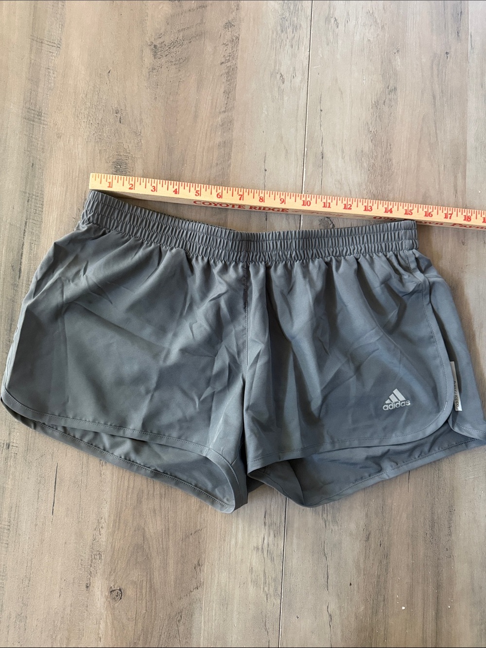 adidas Small Women's Grey Athletic Running Shorts no liner super lightweight